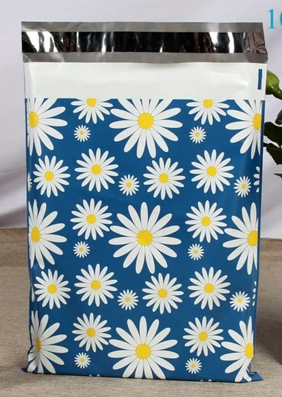 25 Daisy 10" x 13" Poly Mailers/Shipping Bags New - Picture 2 of 4